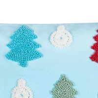 18" x 18" Trees Hooked Throw Pillow