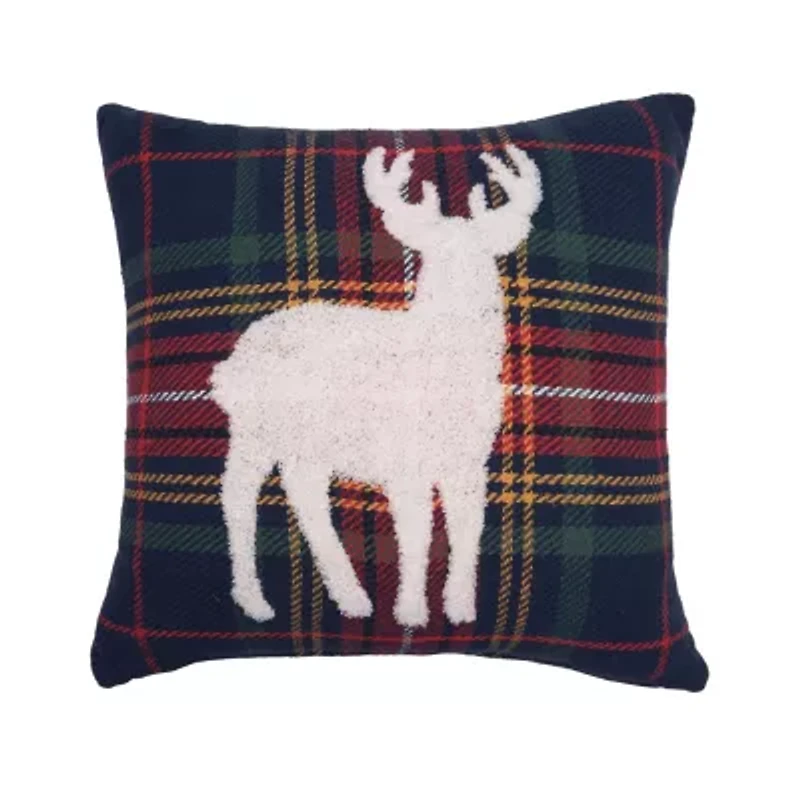 18" x 18" Blue Lennox Deer Throw Pillow