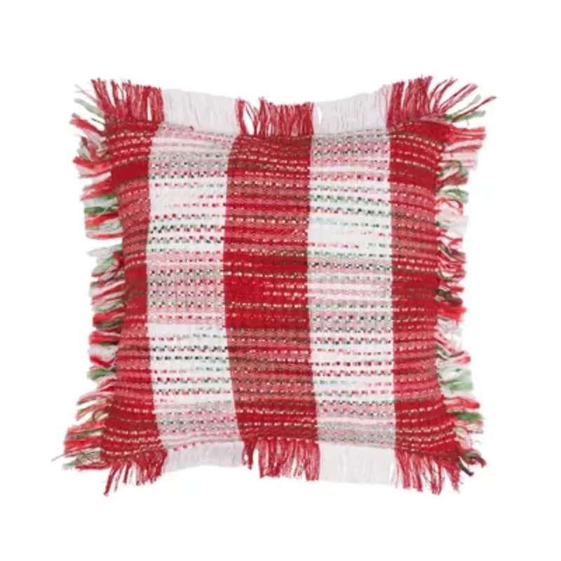 18" x 18" Christmas Woven Mélange Throw Pillow