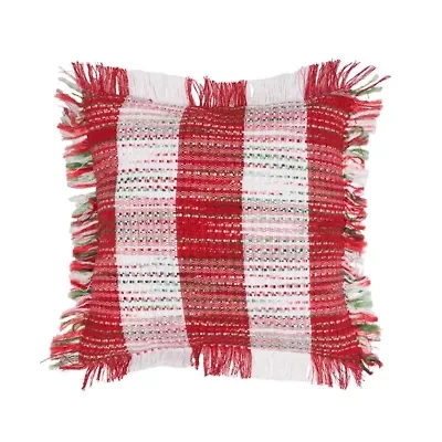 18" x 18" Christmas Woven Mélange Throw Pillow