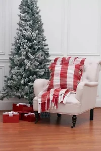 18" x 18" Christmas Woven Mélange Throw Pillow
