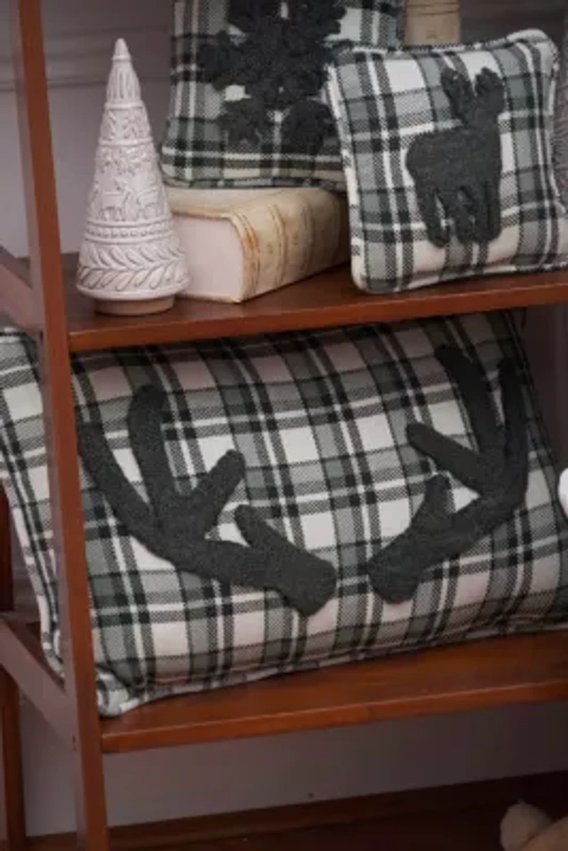 22" x 14" Antlers Throw Pillow