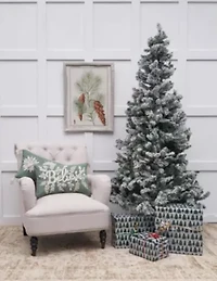 24" x 12" Sage Snowflake Throw Pillow