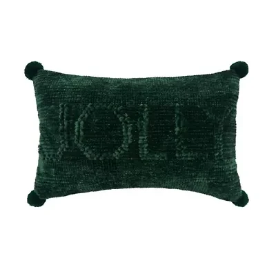 22" x 14" Green Jolly Throw Pillow