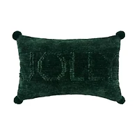 22" x 14" Green Jolly Throw Pillow