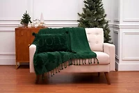 22" x 14" Green Jolly Throw Pillow