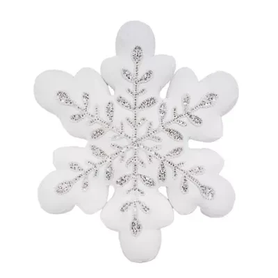 18" x 16" Sparkle Snowflake Throw Pillow