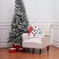 18" x 18" Village Shaped Throw Pillow