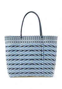 Multicolor Woven Beach Bag