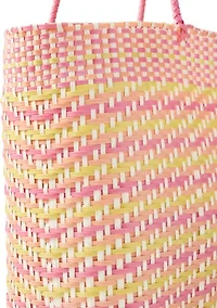 Multicolor Woven Beach Bag