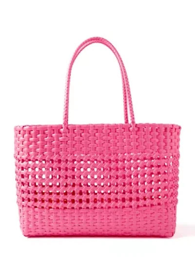 Woven Solid Color Beach Bag