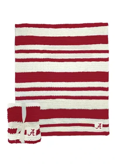 NCAA Alabama Crimson Tide Cable Knit Blanket 