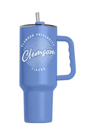 NCAA Clemson Tigers 40 Ounce Retro Script Arctic Powder Coat Tumbler
