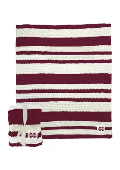NCAA Mississippi State Bulldogs Cable Knit Blanket