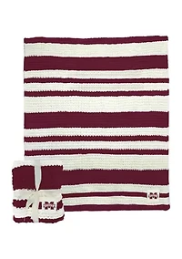 NCAA Mississippi State Bulldogs Cable Knit Blanket 