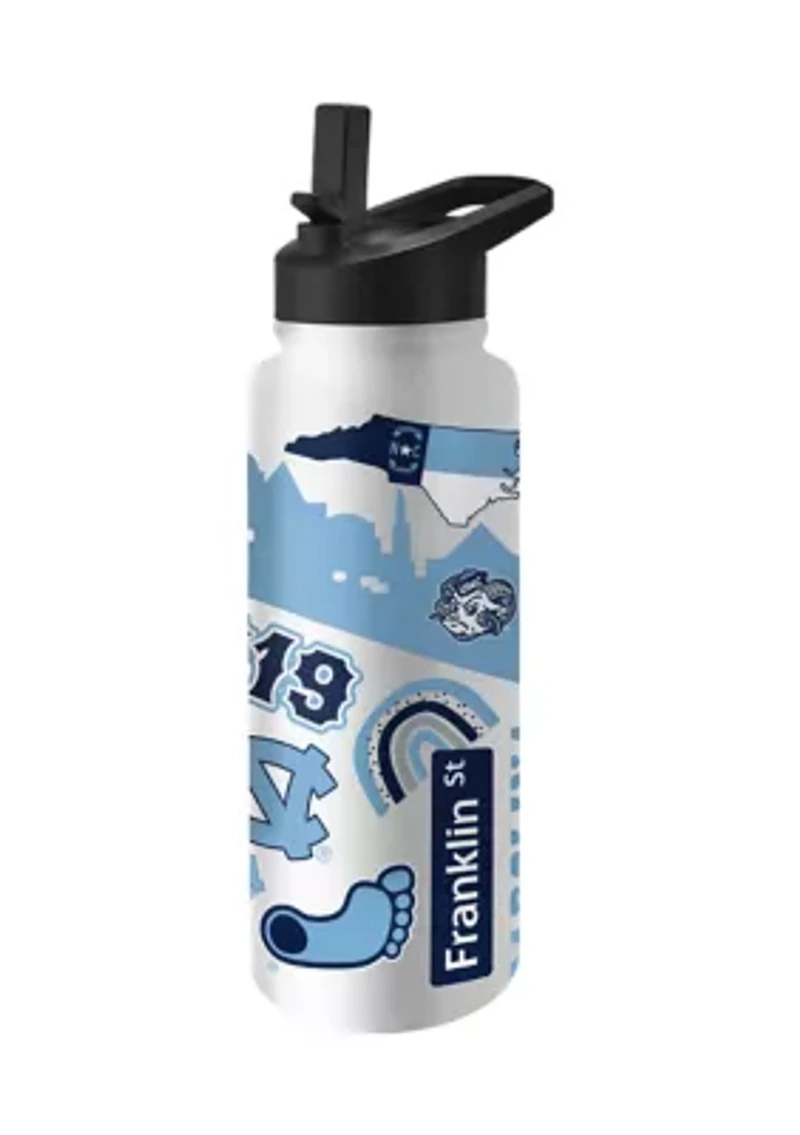 NCAA North Carolina Tar Heels 34 Ounce Native Quencher Bottle