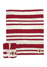 NCAA Tuskegee Golden Tigers Cable Knit Blanket 