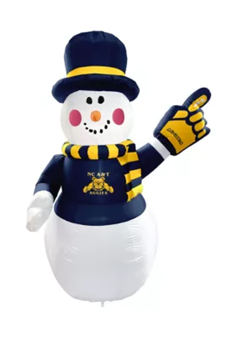 NCAA NC A&T Aggies North Carolina A&T 7' Snowman Yard Inflatable