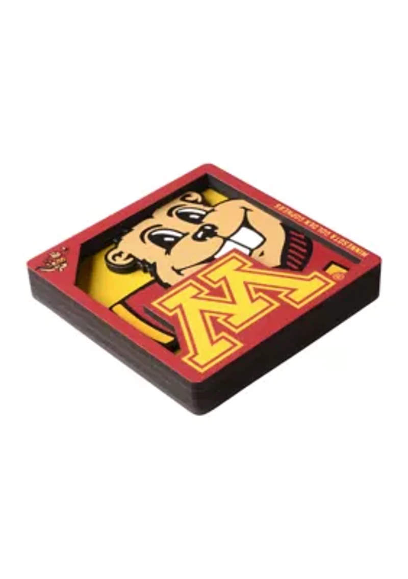 YouTheFan NCAA Minnesota Golden Gophers 3D Logo Series Magnets