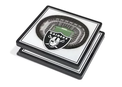 Oakland Raiders YouTheFan NFL Las Vegas Raiders 3D StadiumView Coasters - Allegiant Stadium