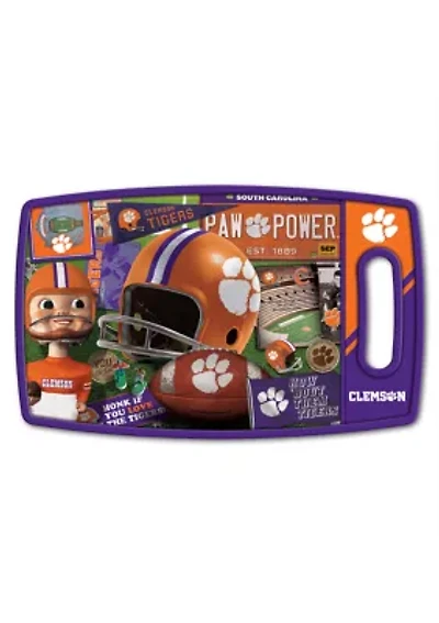YouTheFan NCAA Clemson Tigers Retro Series Cutting Board