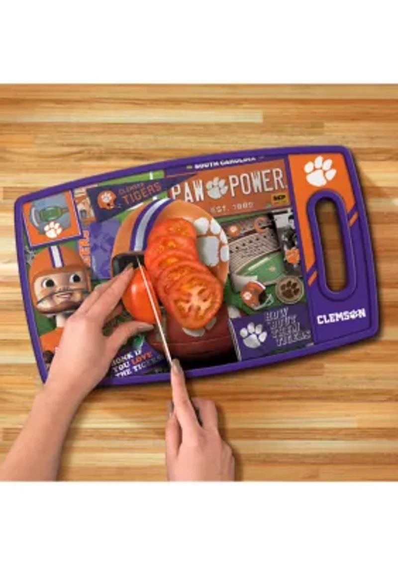 YouTheFan NCAA Clemson Tigers Retro Series Cutting Board
