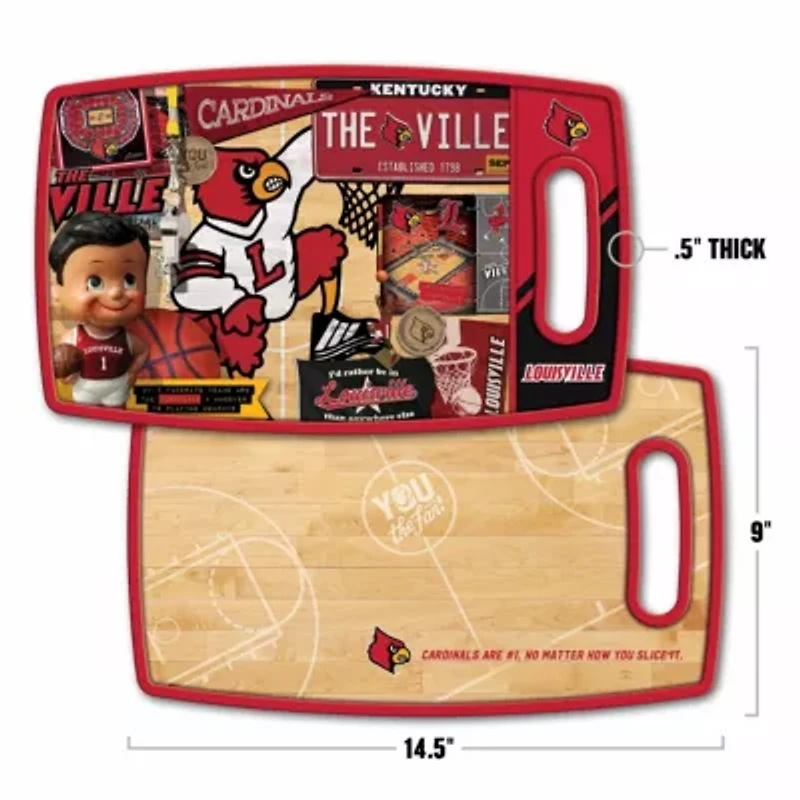 YouTheFan NCAA Louisville Cardinals Retro Series Cutting Board