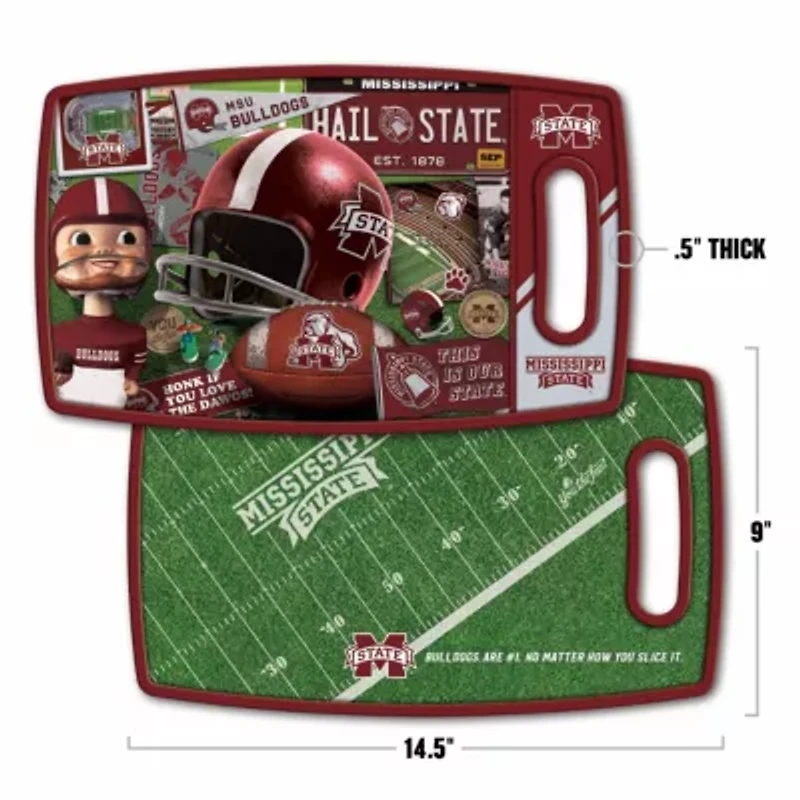YouTheFan NCAA Mississippi State Bulldogs Retro Series Cutting Board