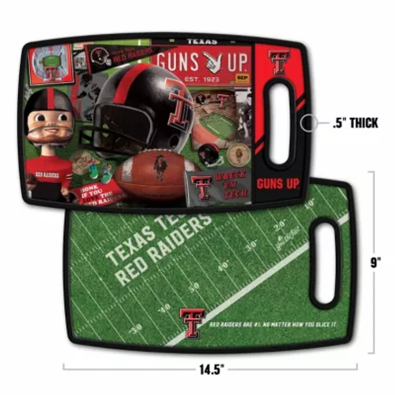 YouTheFan NCAA Texas Tech Red Raiders Retro Series Cutting Board
