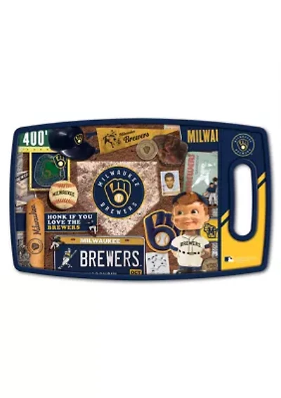 YouTheFan MLB Milwaukee Brewers Retro Series Cutting Board