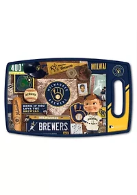 YouTheFan MLB Milwaukee Brewers Retro Series Cutting Board