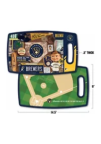 YouTheFan MLB Milwaukee Brewers Retro Series Cutting Board