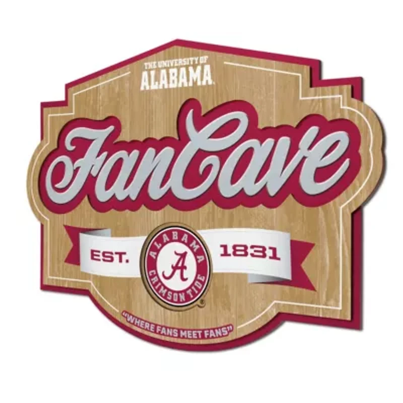 YouTheFan NCAA Alabama Crimson Tide Fan Cave Sign