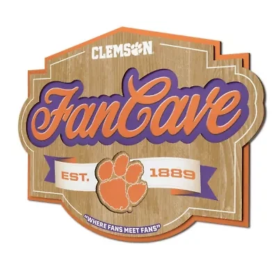 YouTheFan NCAA Clemson Tigers Fan Cave Sign
