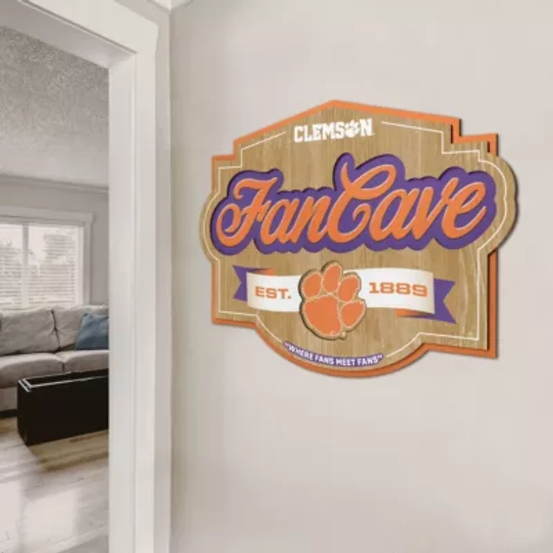 YouTheFan NCAA Clemson Tigers Fan Cave Sign