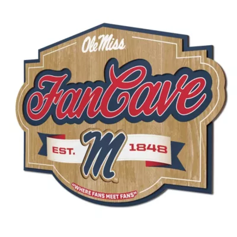 Ole Miss Rebels YouTheFan NCAA Mississippi Rebels Fan Cave Sign
