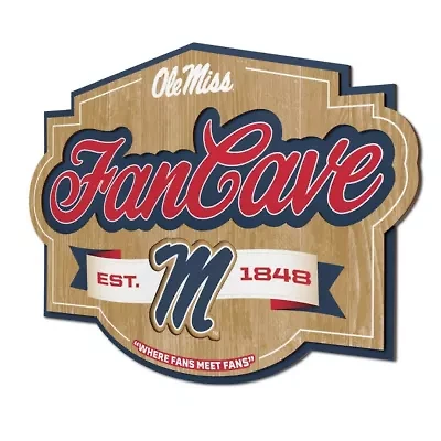 Ole Miss Rebels YouTheFan NCAA Mississippi Rebels Fan Cave Sign