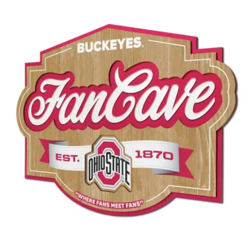 YouTheFan NCAA Ohio State Buckeyes Fan Cave Sign