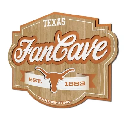 YouTheFan NCAA Texas Longhorns Fan Cave Sign