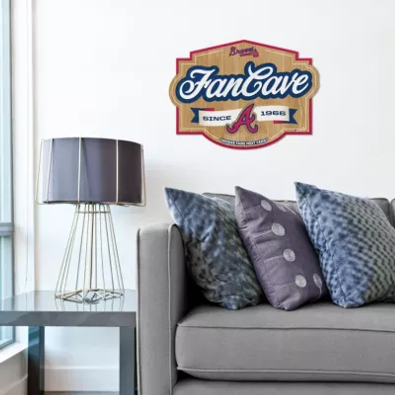 YouTheFan MLB Atlanta Braves Fan Cave Sign