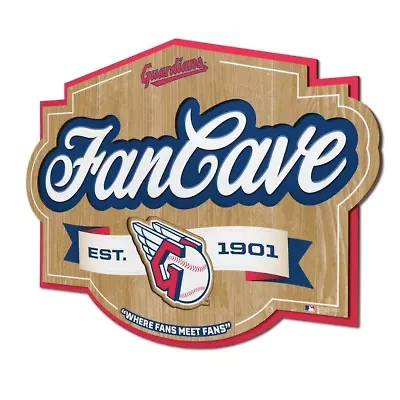 Cleveland Indians YouTheFan MLB Cleveland Guardians Fan Cave Sign