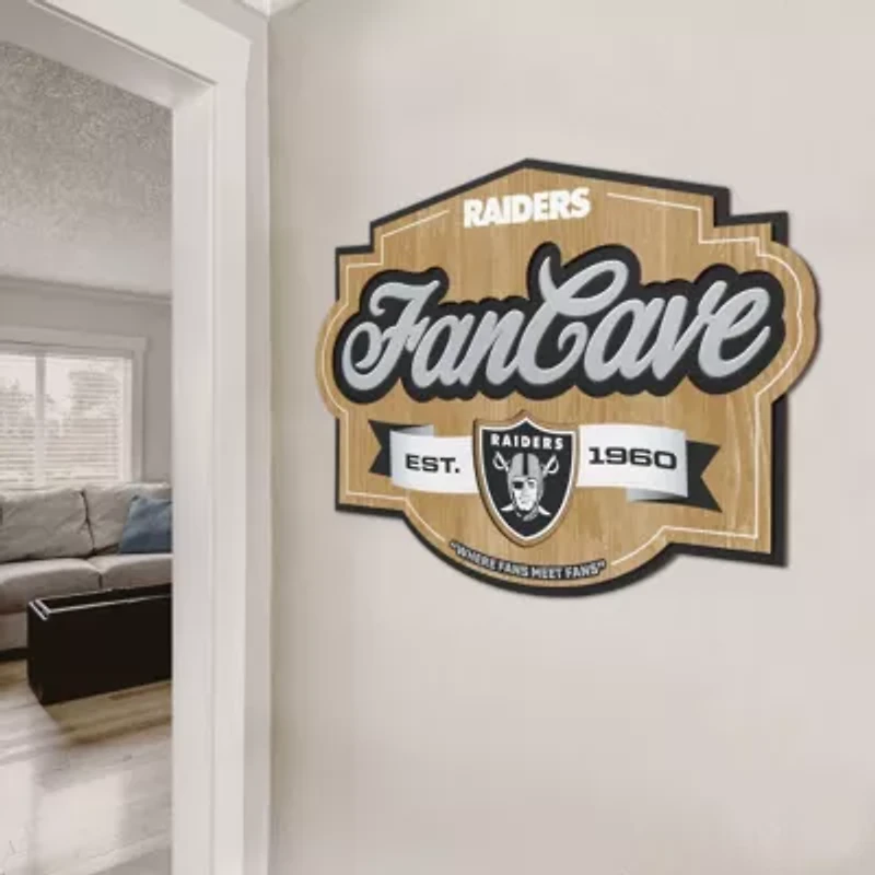 Oakland Raiders YouTheFan NFL Las Vegas Raiders Fan Cave Sign