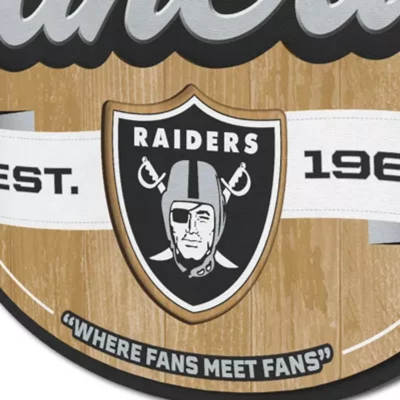 Oakland Raiders YouTheFan NFL Las Vegas Raiders Fan Cave Sign
