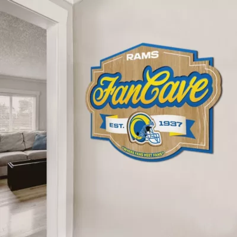 YouTheFan NFL Los Angeles Rams Fan Cave Sign
