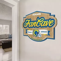 YouTheFan NFL Los Angeles Rams Fan Cave Sign