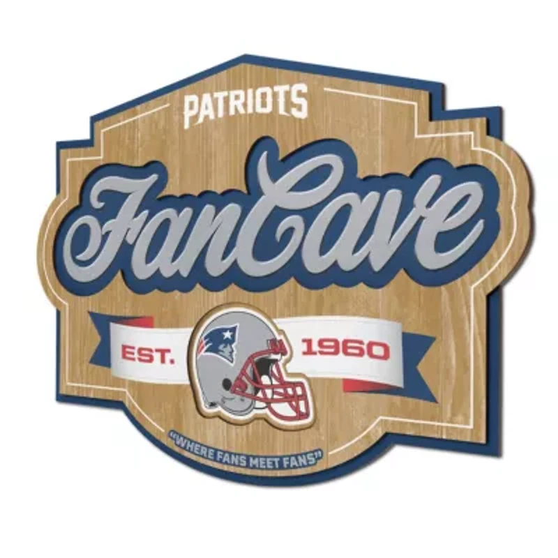 YouTheFan NFL New England Patriots Fan Cave Sign