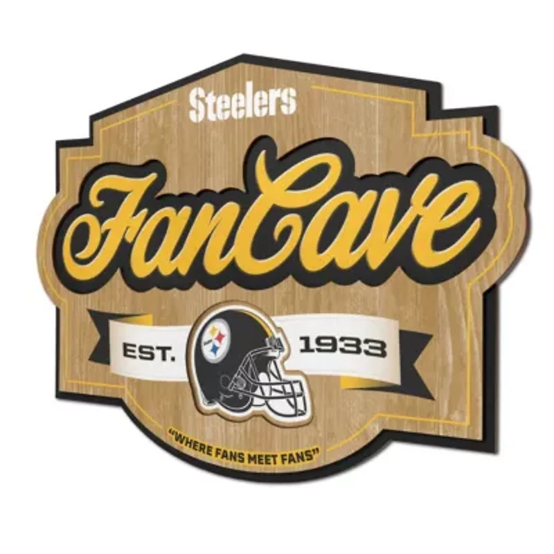 YouTheFan NFL Pittsburgh Steelers Fan Cave Sign
