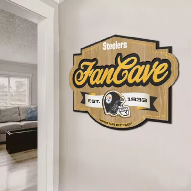 YouTheFan NFL Pittsburgh Steelers Fan Cave Sign
