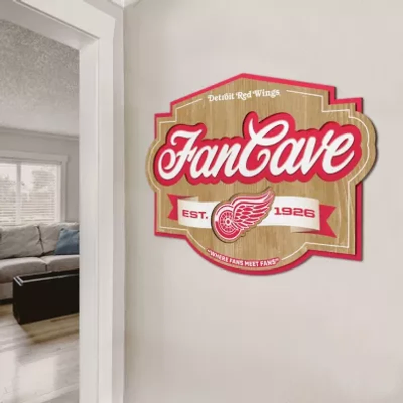 YouTheFan NHL Detroit Red Wings Fan Cave Sign