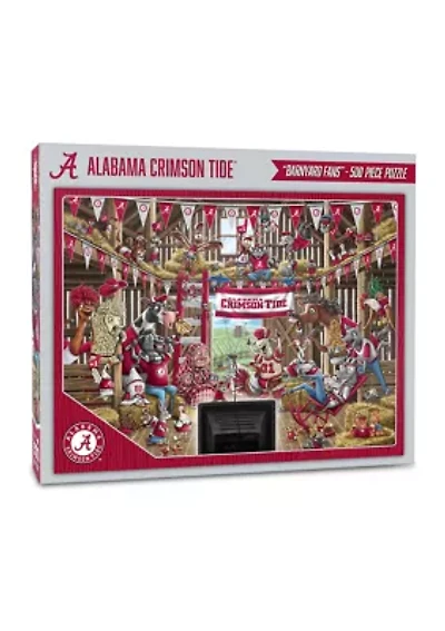 YouTheFan NCAA Alabama Crimson Tide Barnyard Fans 500pc Puzzle